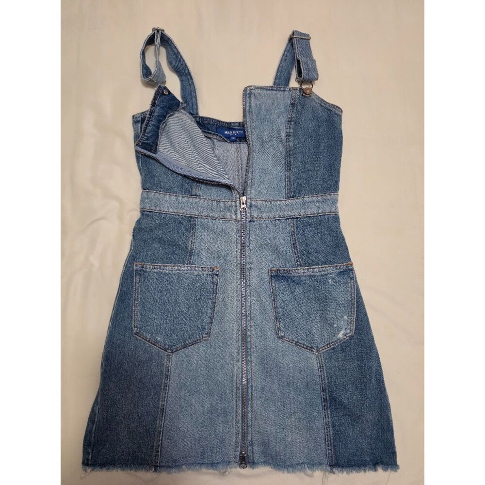 Vintage Miss Sixty patchwork denim mini dress Y2K $150 S